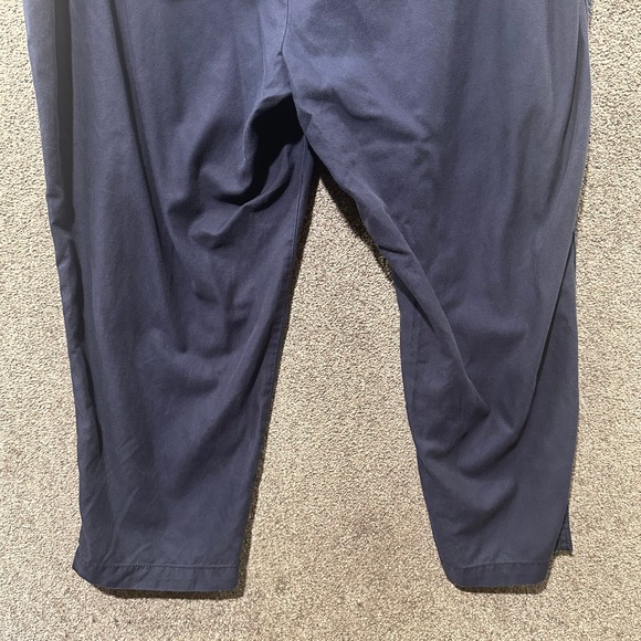 Talbots Cropped Comfort Pants Women 18WP Blue Pull On Drawstring - Picture 6 of 12